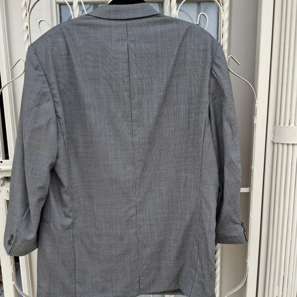Canali Proposta Gray Houndstooth Dinner Jacket Made in Italy Men Size US 44R